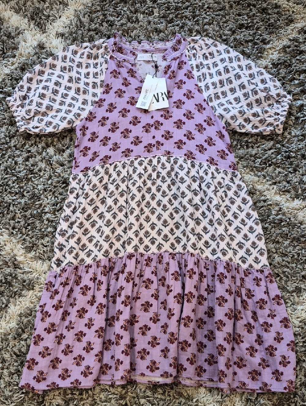 Zara Tiered Cotton Boho Dress